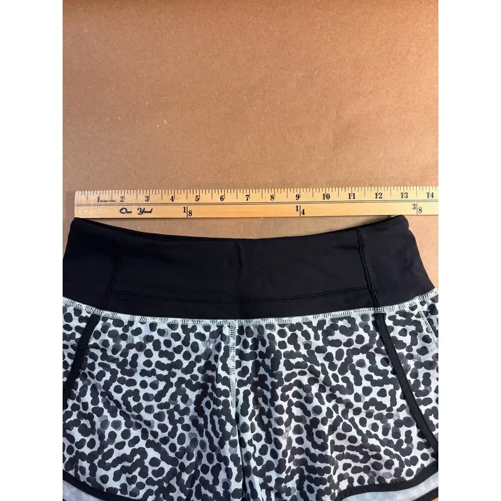 Lululemon Speed Up Short Size 2 Ace Spot Tranquil Blue Black 4